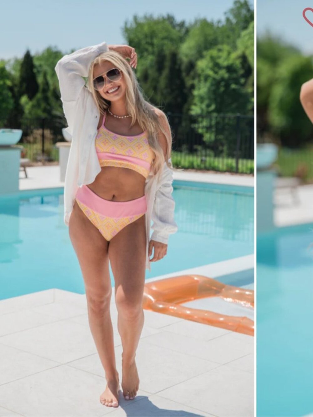 Pink lilly bikini